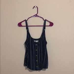 Striped navy blue blouse